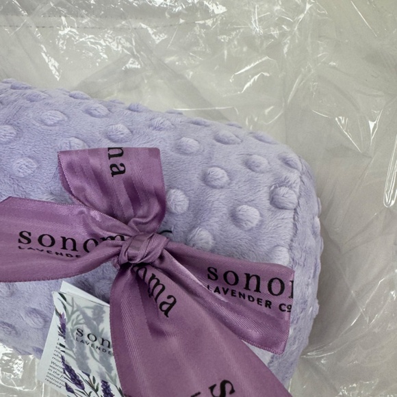 Sonoma Lavender Spa Bolster Neck Roll in Classic Lilac Dots Purple Heatable NEW - Picture 15 of 16